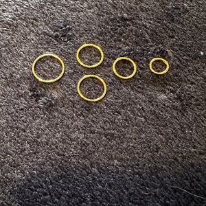 18g Gold Earrings (6, 8, 10, and 12 mm)